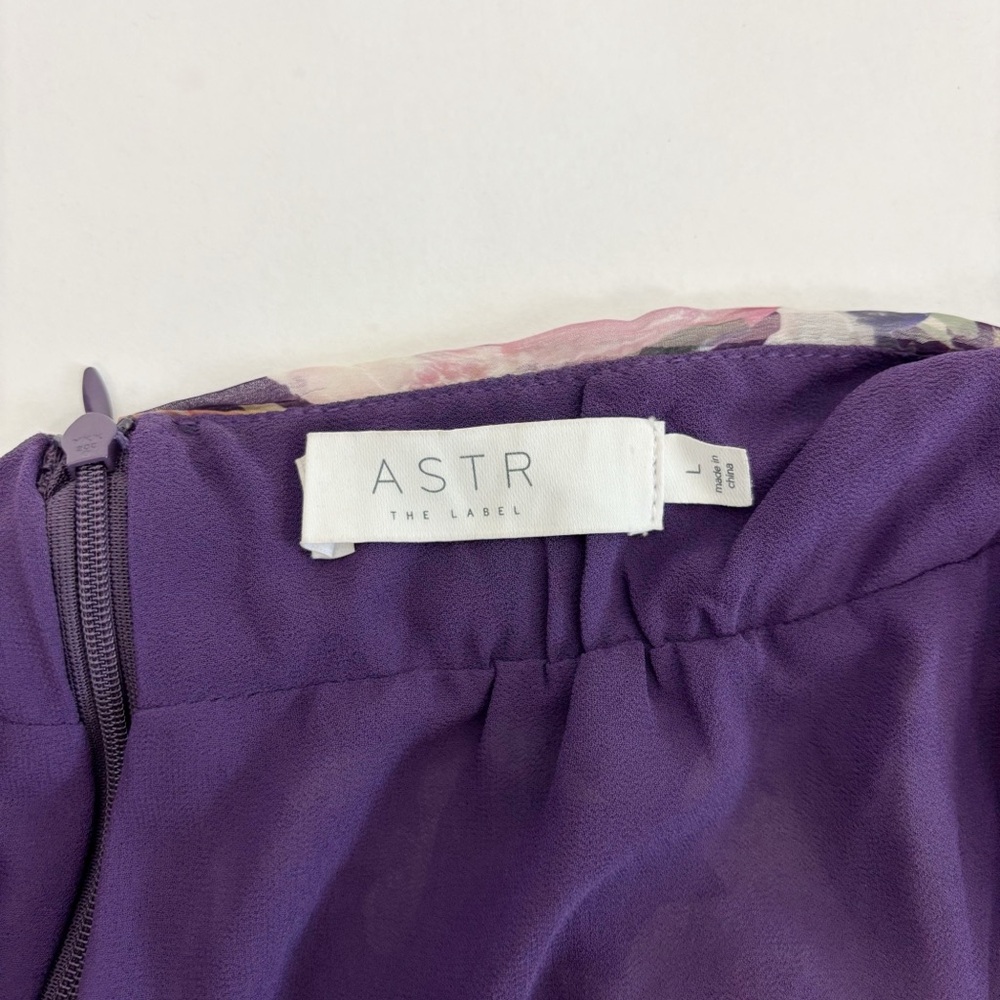 ASTR The Label Kitsune Dress in Purple Floral Size L - Picture 11 of 15